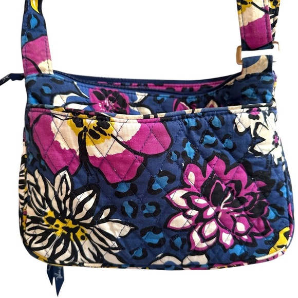 Vera Bradley Little Hipster Crossbody Bag African Violet Quilted Blue Womens - Picture 11 of 14